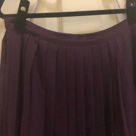 ModCloth Pleated Purple Midi Skirt, Size L - Picture 2 of 4